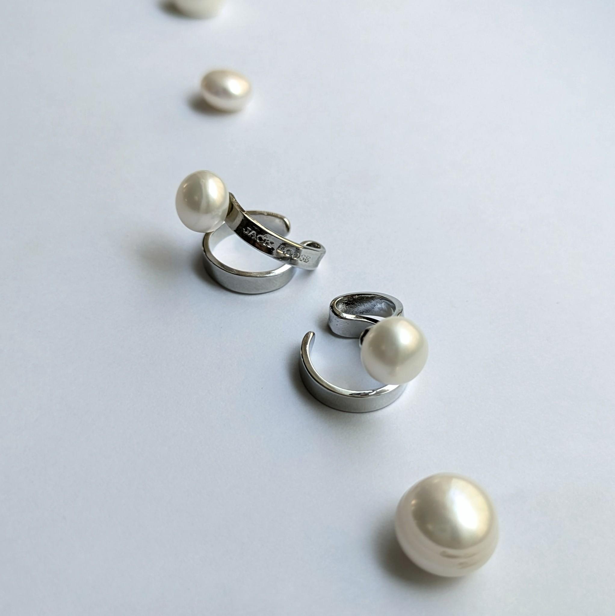 Floating pearl earcuff／鏡面(片耳用・軽量設計) | 3枚目